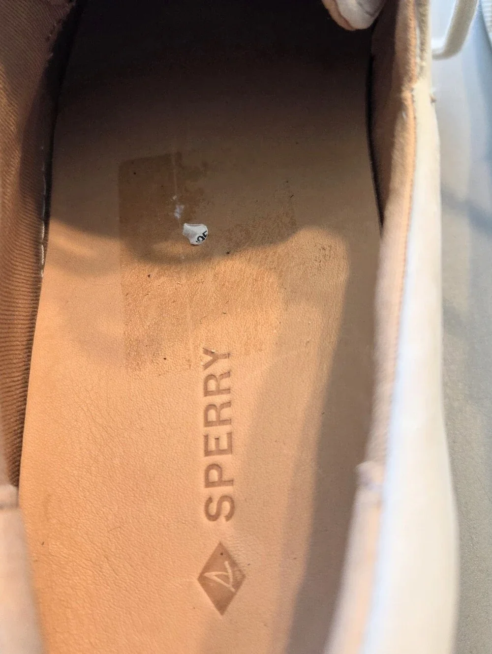 Women's Sperry Cream Suede Boat Shoe Size 8 - Picture 10 of 13